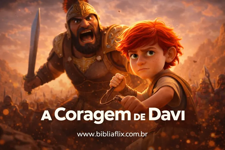 Desenho bíblico: A Coragem de Davi