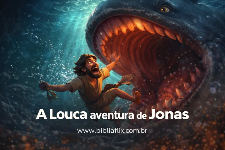 Desenho bíblico: A Louca Aventura de Jonas