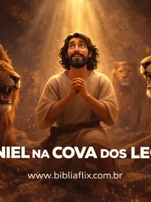 Desenho bíblico: Daniel na cova dos leões