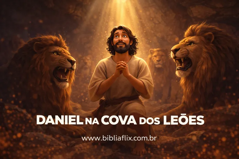 Desenho bíblico: Daniel na Cova dos Leões