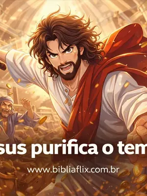 Desenho bíblico: Jesus purifica o templo