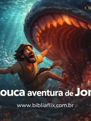 Desenho bíblico: Jonas e o grande peixe